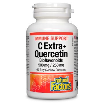 Natural Factors Immune Support C Extra + Quercetin Bioflavonoids Витамин С 500 mg + Кверцетин Биофлавоноиди 250 mg х60 капсули
