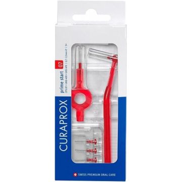 Curaprox CPS prime start 07 Интердентални четки за зъби с кръгъл и прав държач 
