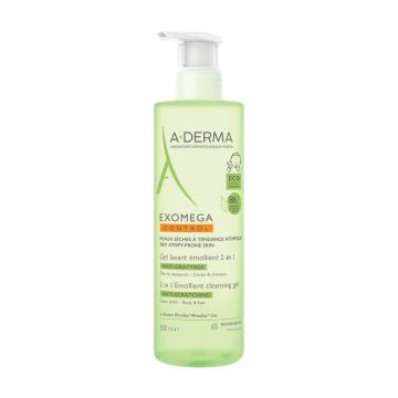 A-Derma Exomega Control Емолиентeн почистващ гел 2в1 за кърмачета и деца 500 мл