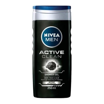 Nivea Men Active Clean Душ-гел за мъже с активен въглен 250 мл