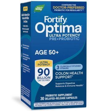 Nature's Way Fortify Optima Advanced Care Probiotic Age 50+ 90 милиарда активни пробиотици + пребиотици x 30 капсули