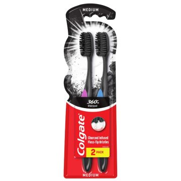 Colgate 360 Black Четка за зъби 2 бр