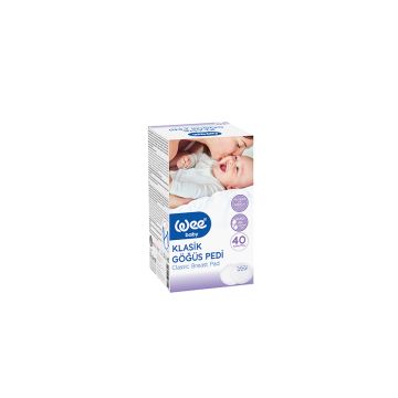WEE BABY Класически памучни подложки за кърмачки с гел слой х40 бр