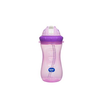 WEE BABY Чаша със силиконова сламка цветна 