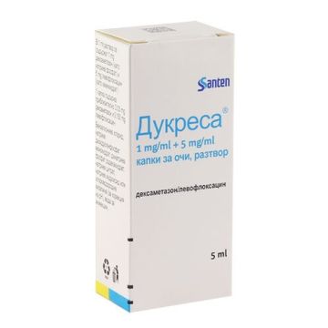 Дукреса капки за очи 1 мг/5 мг/мл х 5 мл Santen