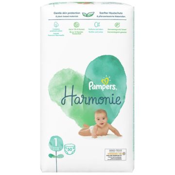 Пелени Pampers Harmonie Размер 1 New born 50 бр 