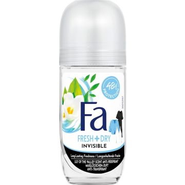 Fa Invisible Fresh Дамски дезодорант рол-он против изпотяване с аромат на момина сълза 50 мл