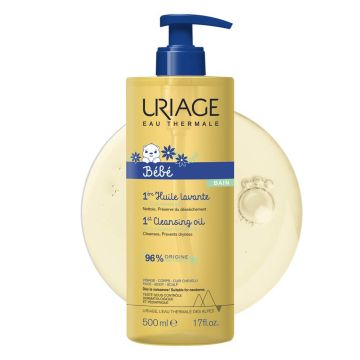 Uriage Bebe 1er Измиващо душ-олио за бебета и деца с органичен еделвайс 500 мл