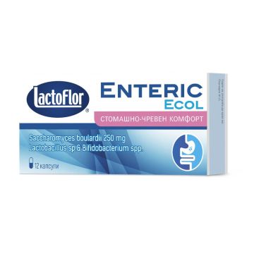 Lactoflor Enteric Ecol за стомашно-червен комфорт x 12 капсули