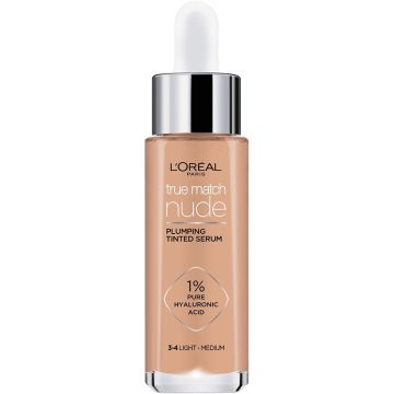 L’Oreal True Match Тониращ серум за лице с хиалуронова киселина, цвят 3-4 Light - Medium 30 мл