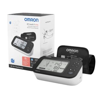 Автоматичен апарат за кръвно налягане Omron M7 Intelli IT Afib 2025 + адаптер Комплект