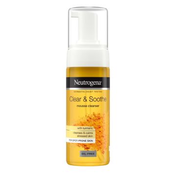 Neutrogena Clear & Soothe Почистваща и успокояваща пяна с куркума 150 мл