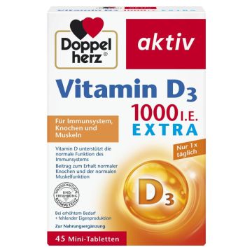 Doppelherz Допелхерц актив Витамин D 1000 IU х 45 таблетки