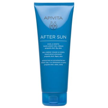 Apivita After Sun Успокояващ и охлаждащ гел-крем за след слънце за лице и тяло 200 мл