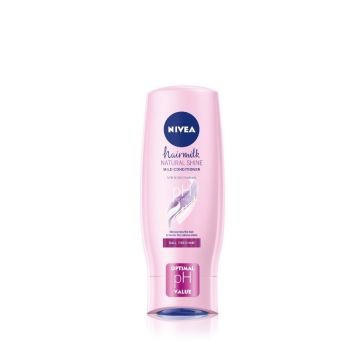 Nivea Hairmilk Natural Shine Подхранващ балсам за блясък за изтощена коса 200 мл