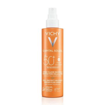 Vichy Capital Soleil Cell Protect Слънцезащитен флуиден спрей за лице и тяло SPF50+ 200 мл