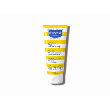 Mustela Слънцезащитен лосион за лице и тяло за бебета и деца SPF50+ 100 мл