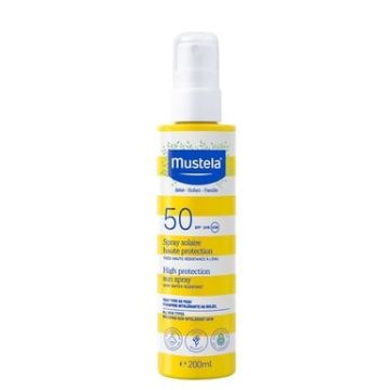 Mustela Слънцезащитен спрей за лице и тяло за бебета и деца SPF50 200 мл