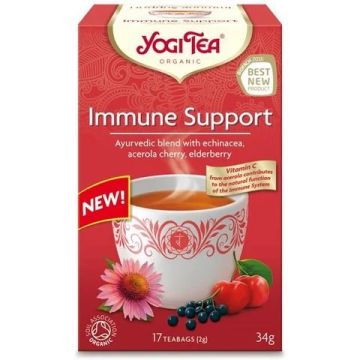 Yogi Tea Аюрведичен био чай за подкрепа на имунната система 17 пакетчета