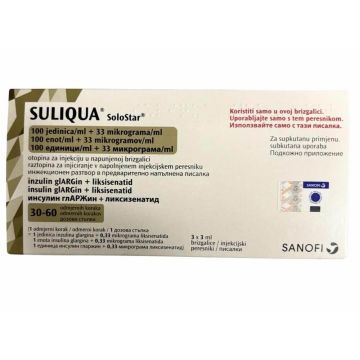 Суликва Пенс 100 IU/33 мкг/мл 3 писалки х 3 мл Sanofi