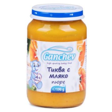 Ganchev Пюре тиква с мляко 4М+ 190 гр