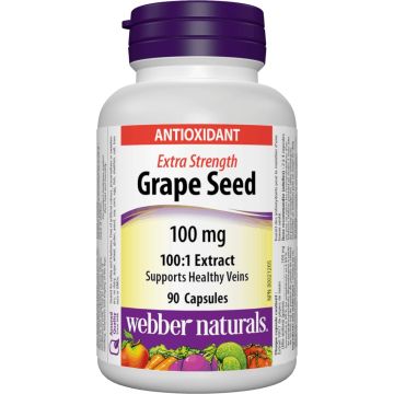 Webber Naturals Grape Seed Extract Гроздово семе 100 мг х90 капсули