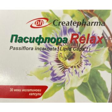 Пасифлора Relax За успокоение 30 капсули Createpharma