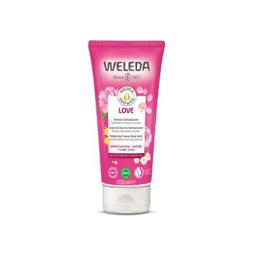 Weleda Love Кремообразен душ гел с аромат на роза, жасмин и иланг-иланг 200 мл
