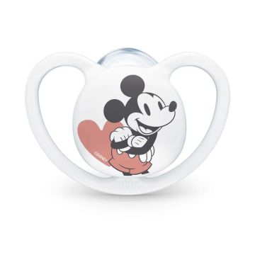 Nuk Space Mickey Силиконова залъгалка 18М+ 1бр 