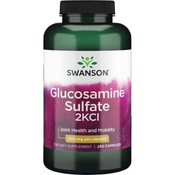 Swanson Glucosamine Sulfate 2KCl Глюкозамин сулфат 500 мг х 250 капсули