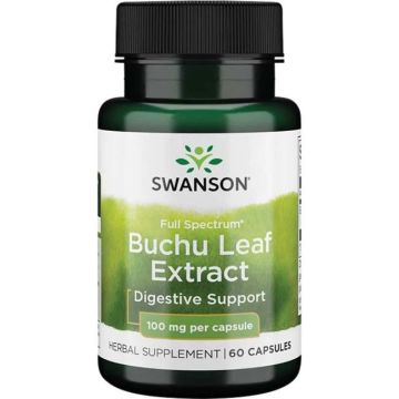 Swanson Full Spectrum Buchu Leaf Extract Широкоспектърен екстракт от бучу лист 100 мг х 60 капсули