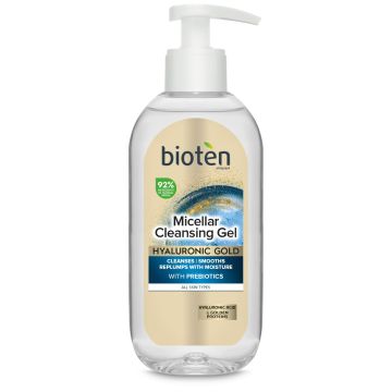 Bioten Hyaluronic Gold Почистващ гел за лице 200 мл