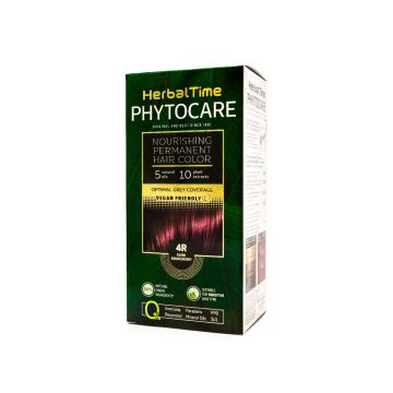 Herbal Time Phytocare Подхранваща трайна боя за коса 4R Тъмна вишна