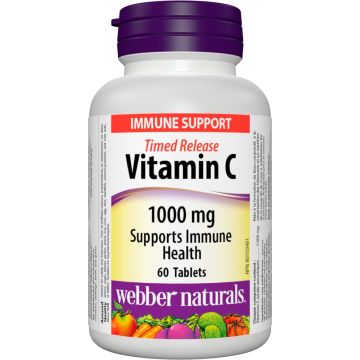 Webber Naturals Витамин С 1000 мг с удължено освобождаване x 60 таблетки