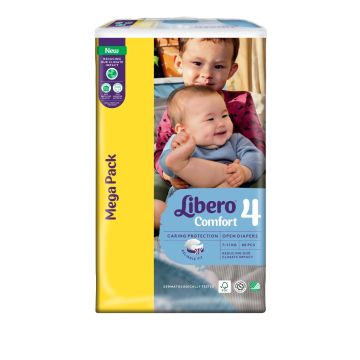 Пелени Libero Comfort Размер 4 Mega Pack 7-11 кг 80 броя