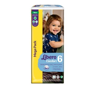 Пелени Libero Comfort Размер 6 Mega Pack 13-20 кг 68 броя
