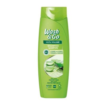 Wash & Go Aloe Vera Extract Шампоан за обем за суха коса с екстракт от алое вера 180 мл