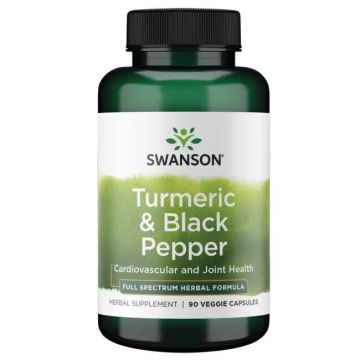 Swanson Turmeric & Black Pepper Куркума и черен пипер х 90 капсули