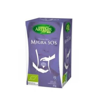 Migra SOS Био Чай при мигрена 30 гр х 20 филтърни пакетчета Artemis Bio