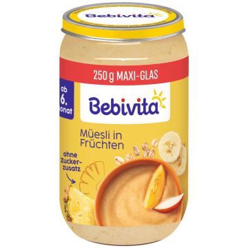 Bebivita Био каша плодове с мюсли  6M+ 250 г