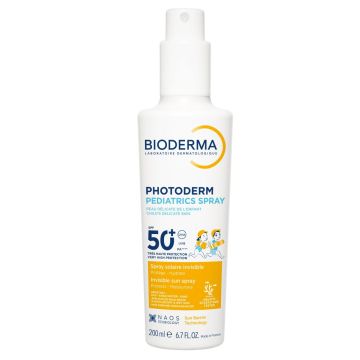 Bioderma Photoderm Pediatrics SPF50+ Слънцезащитен спрей за бебешка и детска кожа 200 мл