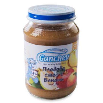 Ganchev Пюре плодова смес с банани 4М+ 190 гр