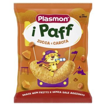Plasmon Paff Снакс с морков и тиква 12М+ 15 г