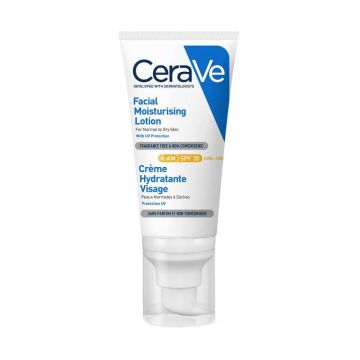 CeraVe Хидратиращ крем за лице с висока слънцезащита за нормална до суха кожа SPF30 52 мл