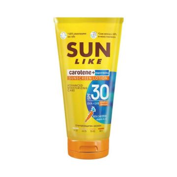 Sun Like Carotene Слънцезащитен хидратиращ еко лосион с висока защита SPF30 125 мл