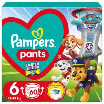 Пелени гащички Pampers GPP S6 Paw Patrol 14-19 кг  60 бр