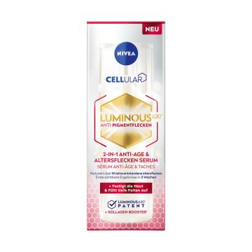 Nivea Cellular Luminous 2в1 Серум срещу бръчки и пигментни петна 30 мл