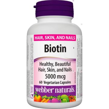 Webber Naturals Биотин 5000 мкг х 60 капсули