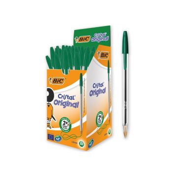 BIC Химикали Cristal Medium, Зелен, 50 бр