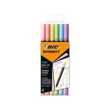 BIC Двувърхи флумастери Intensity 6 пастелни цвята